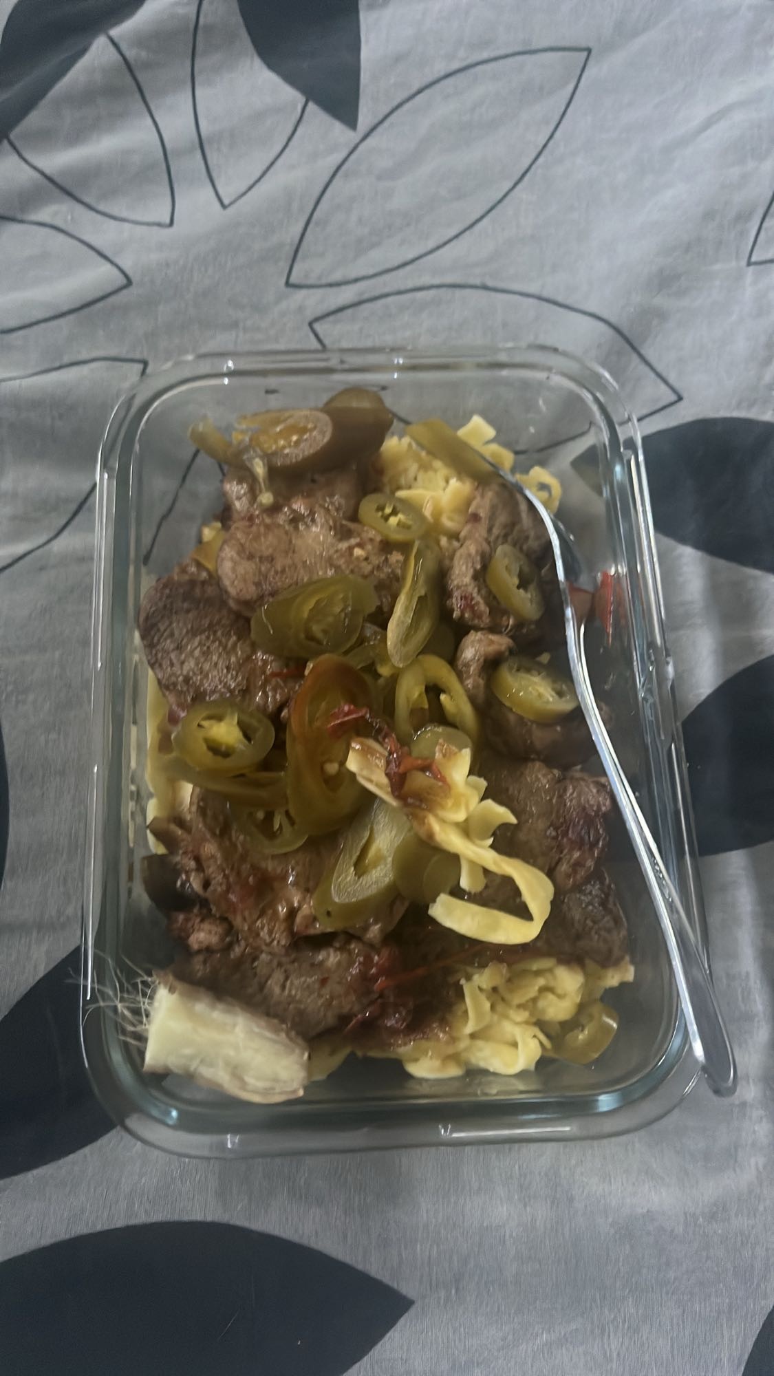 Biffpasta med jalapeños