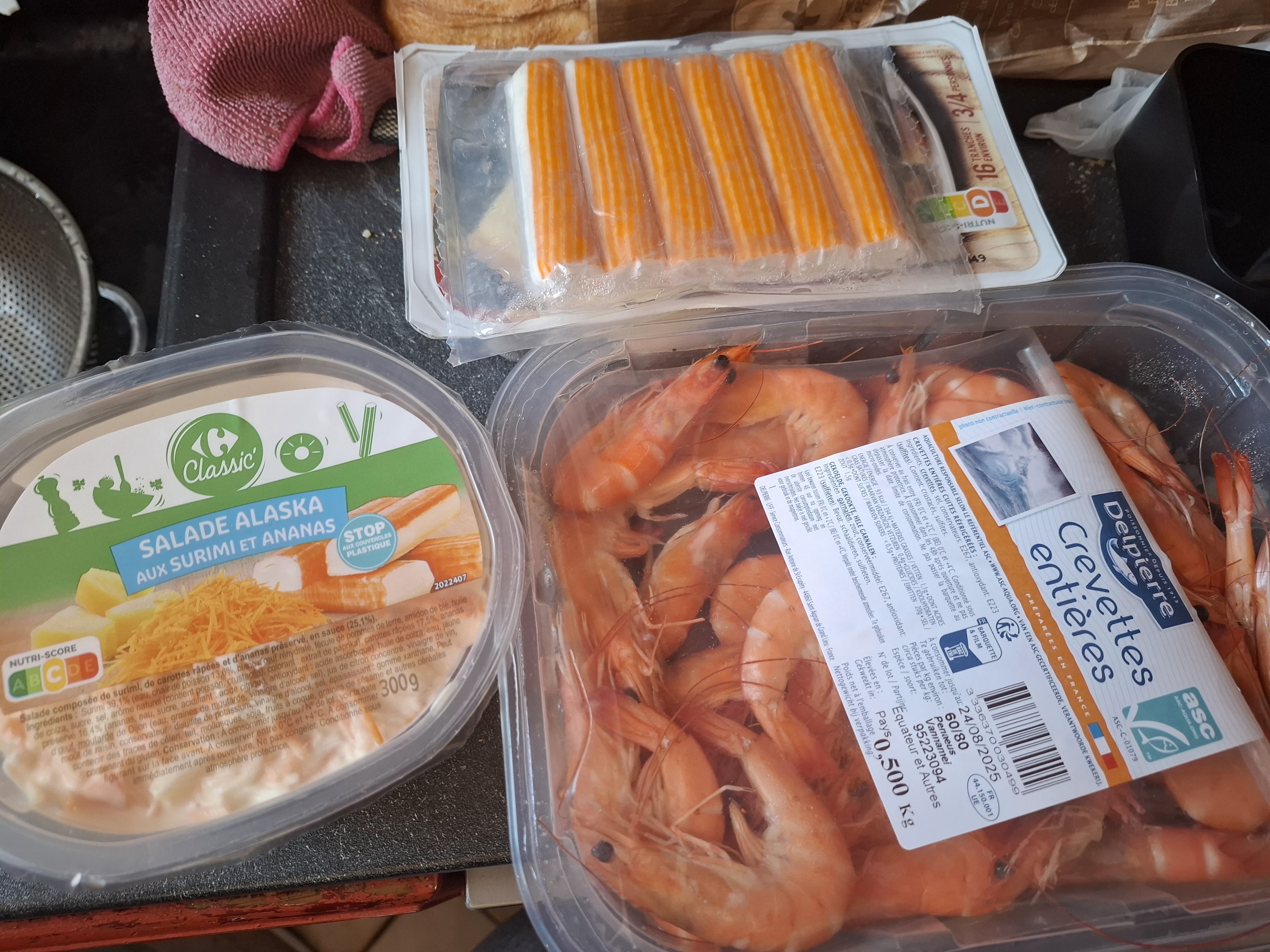 Salade Alaska et crevettes