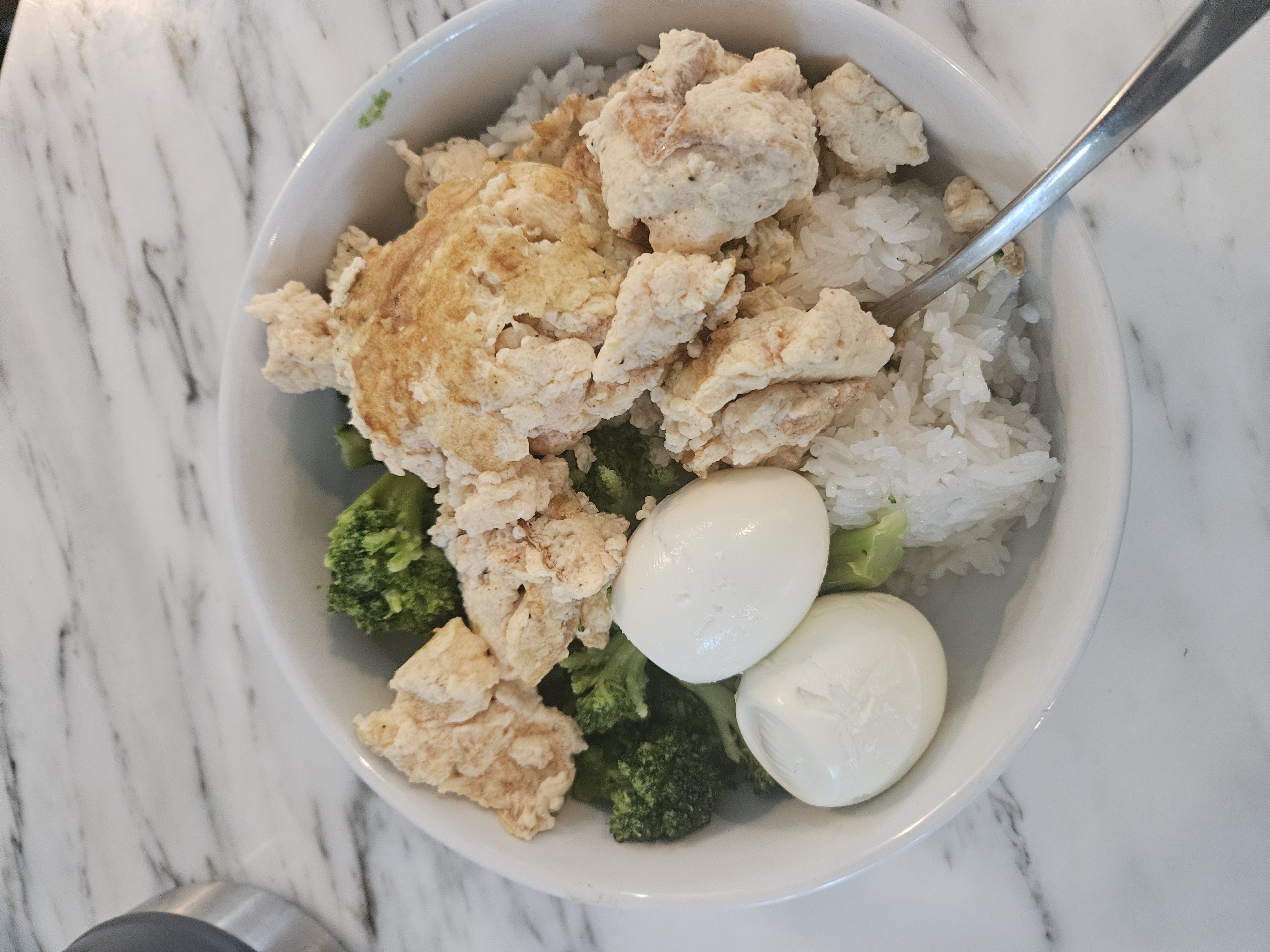 Egg Rice Broccoli Bowl