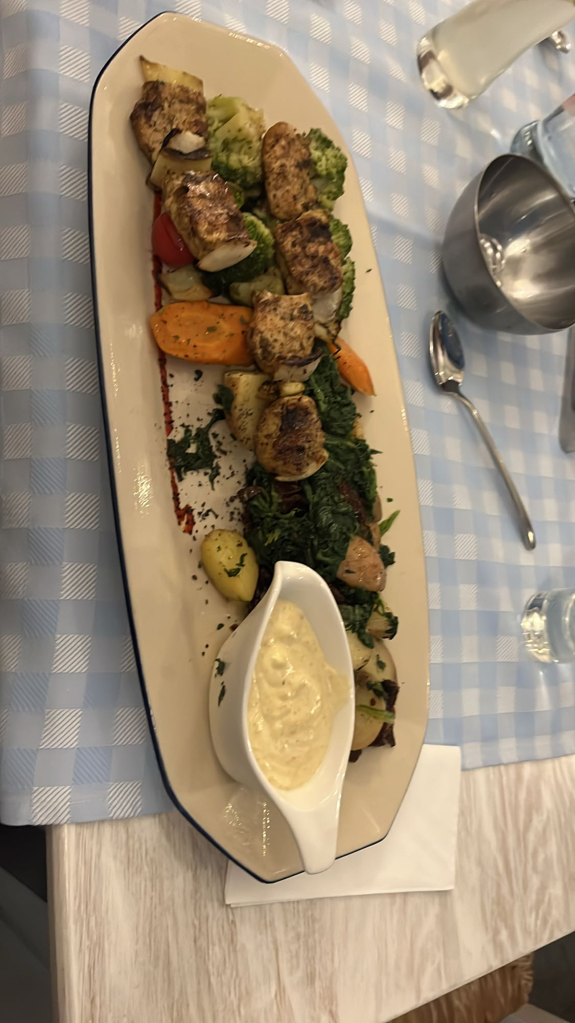 Brochetas con verduras