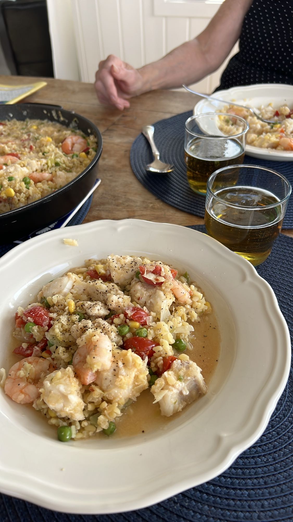 Fisk- och räkrisotto