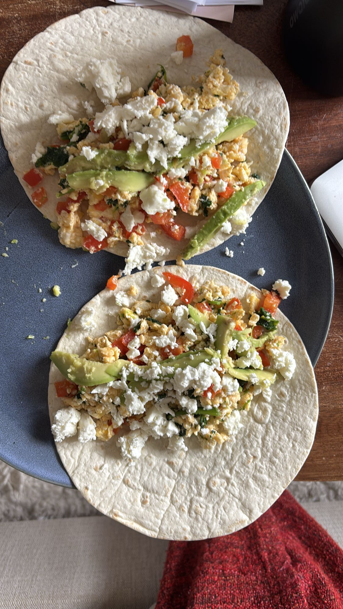 Äggwraps med grönsaker