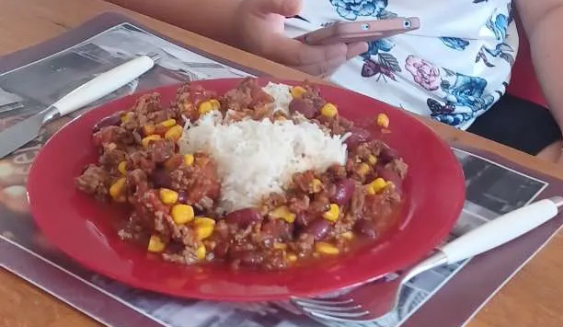Chili con carne et riz