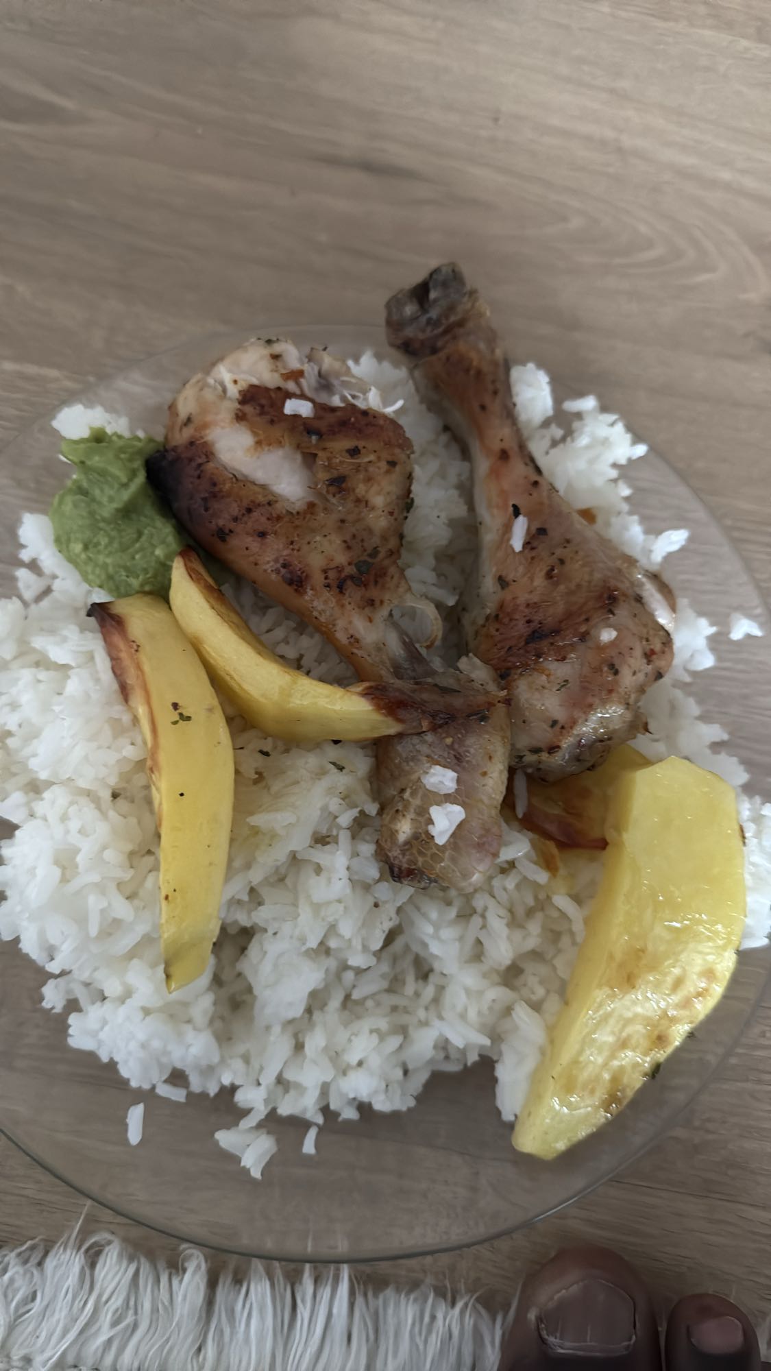Pollo con arroz y papas