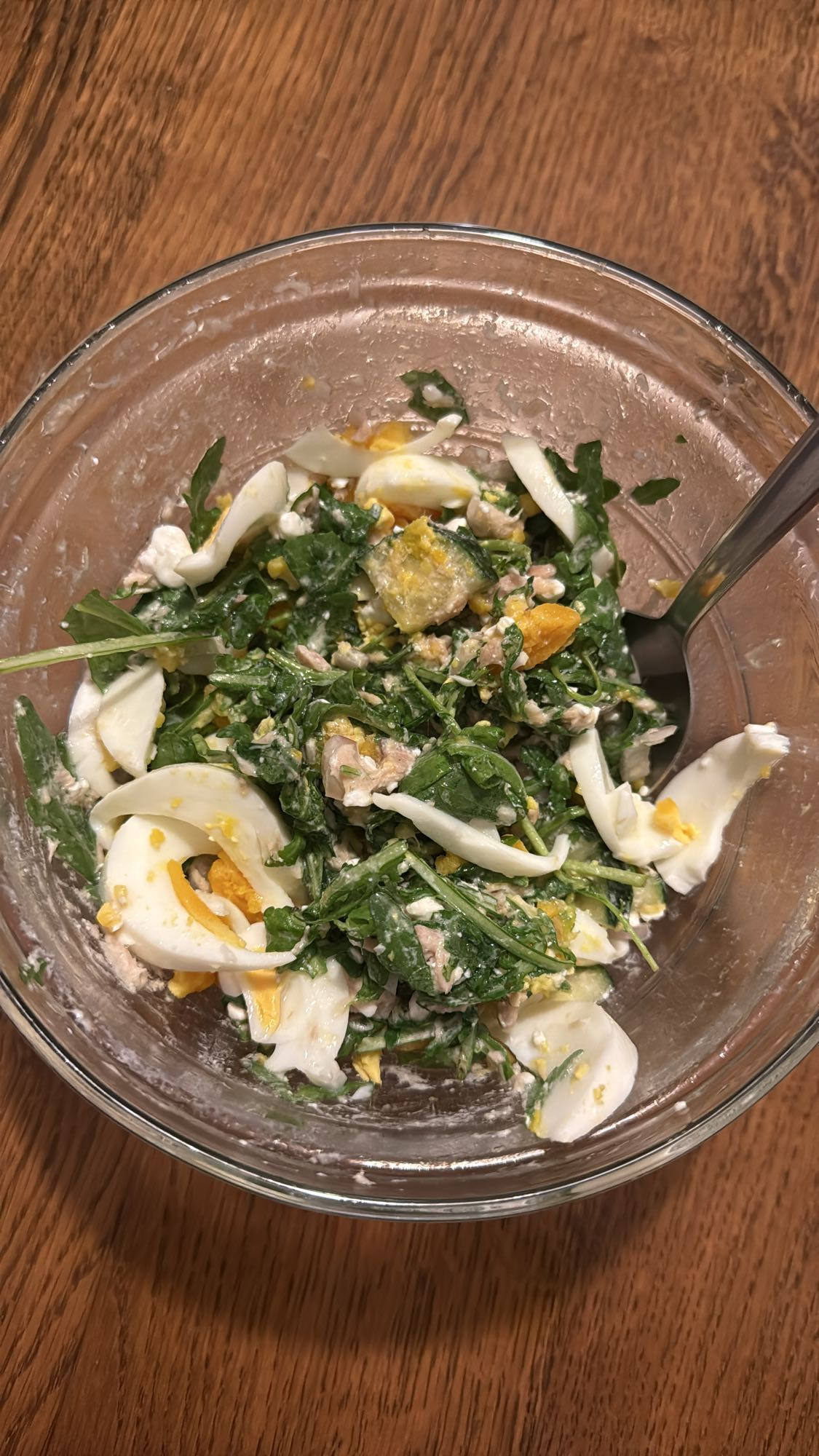 Egg Tuna Arugula Salad
