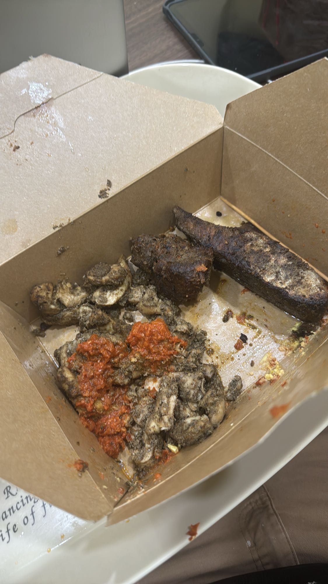 Grilled fish and chicken