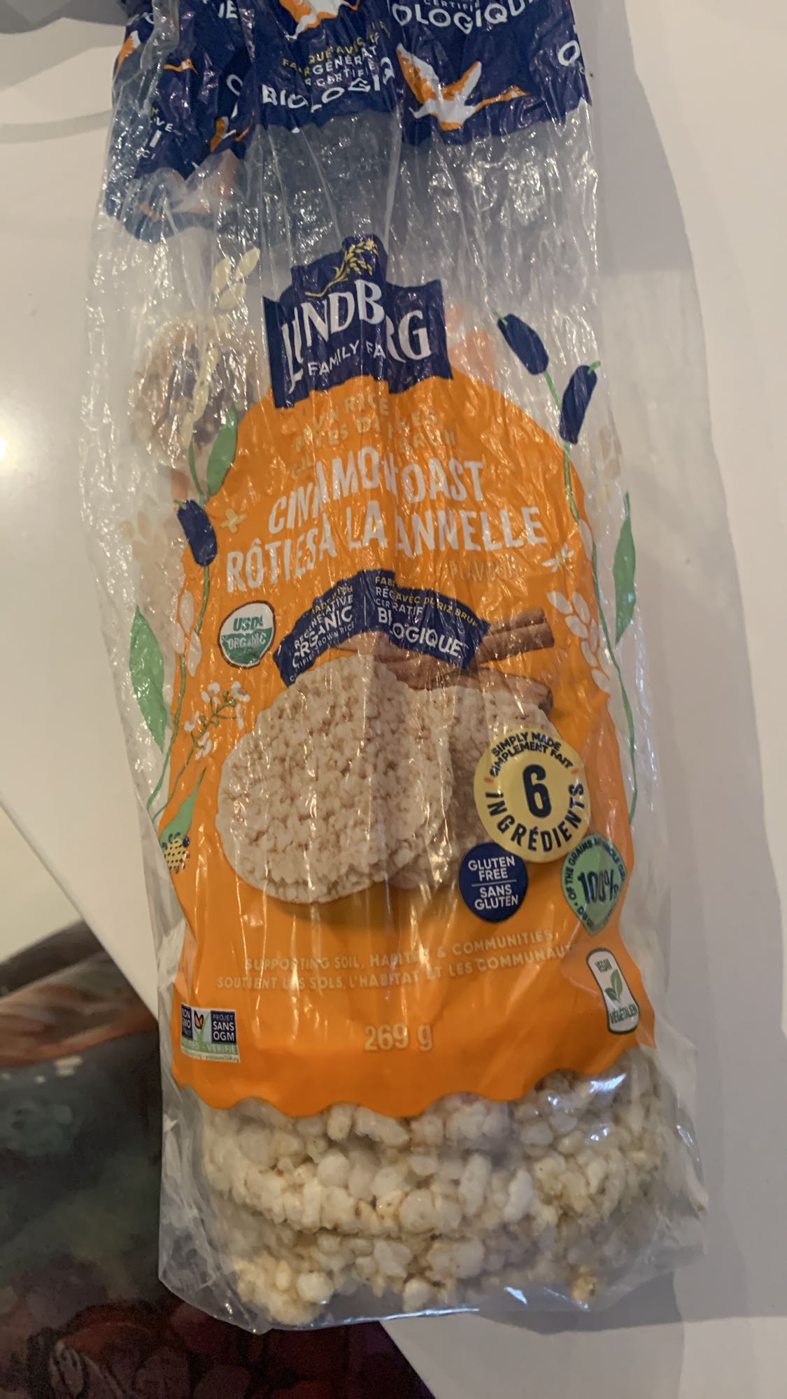 Galettes riz cannelle