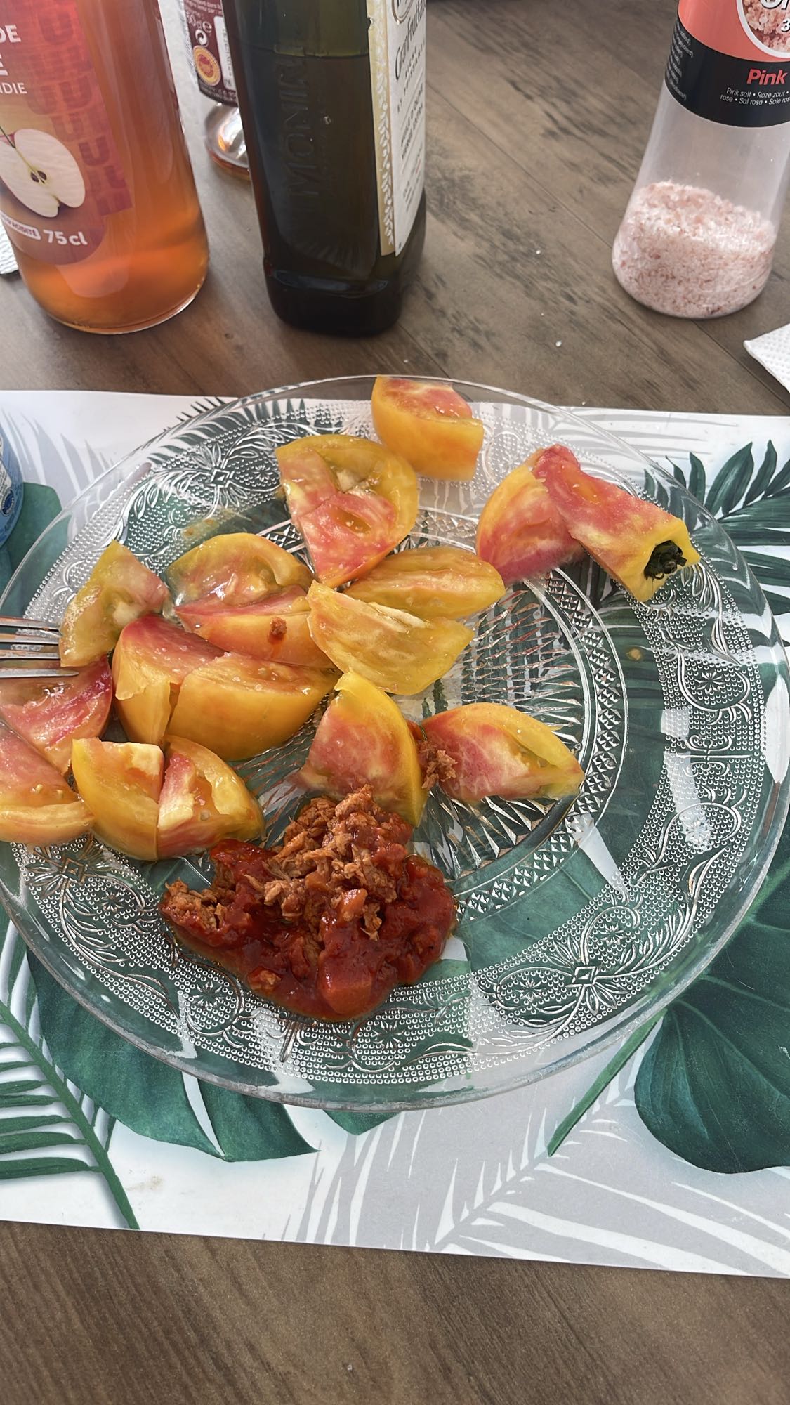 Salade tomate et thon