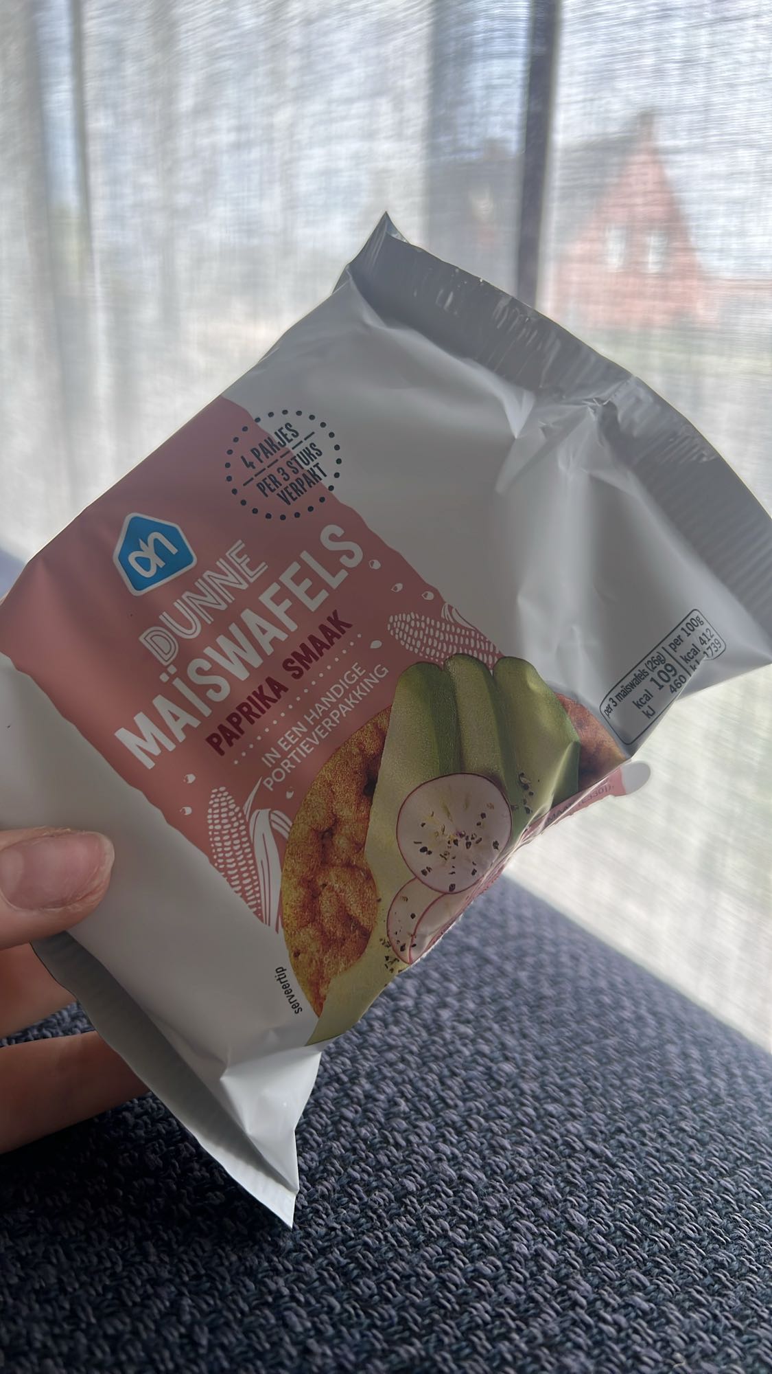 Dunne maiswafels paprika