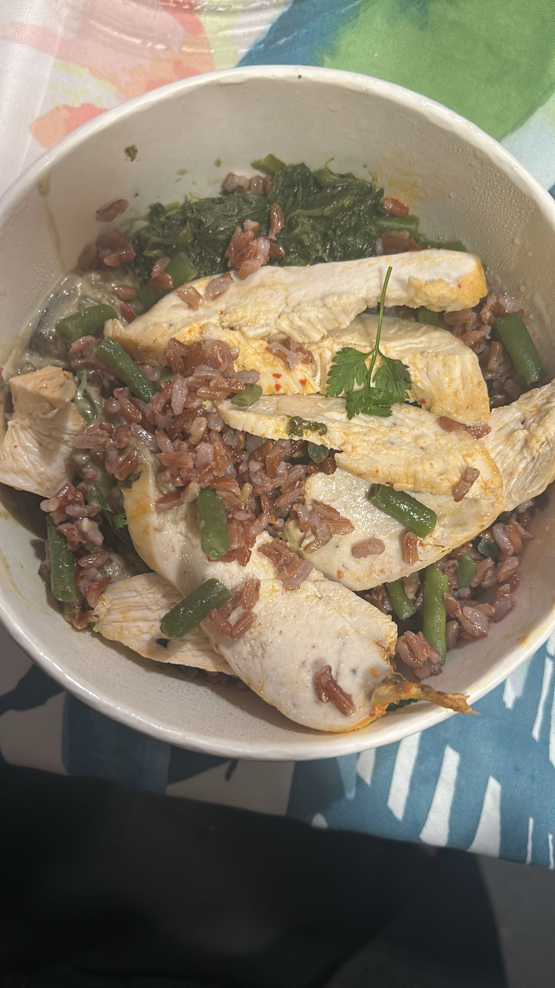 Chicken brown rice bowl