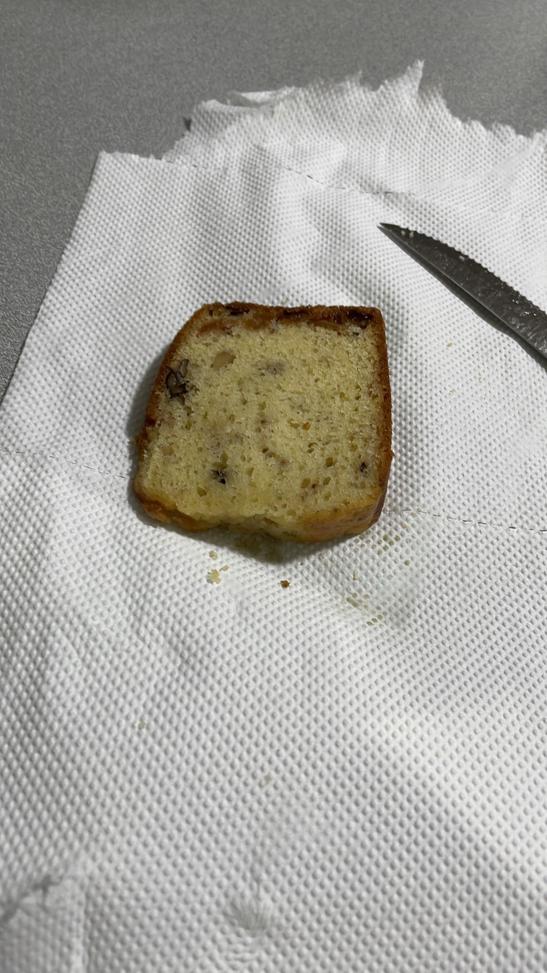 Banana nut bread slice