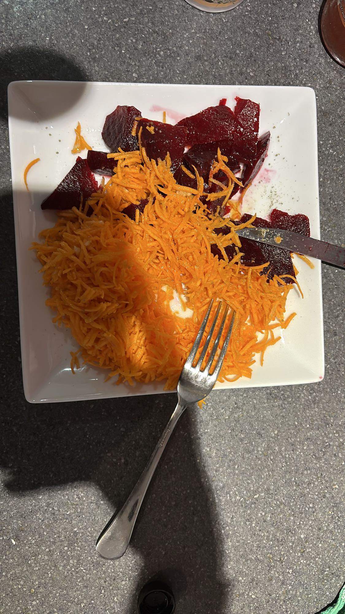 Salade carotte et betterave