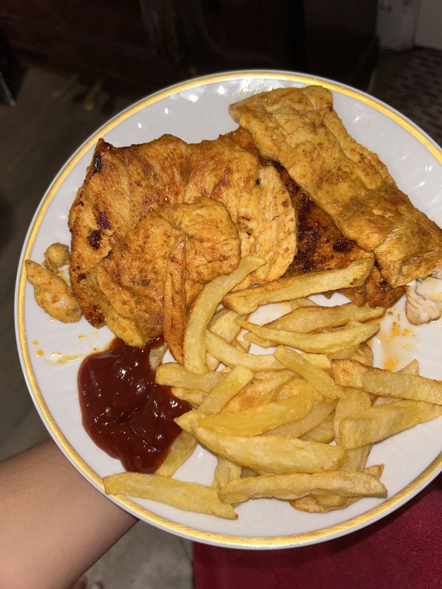 Poulet et frites
