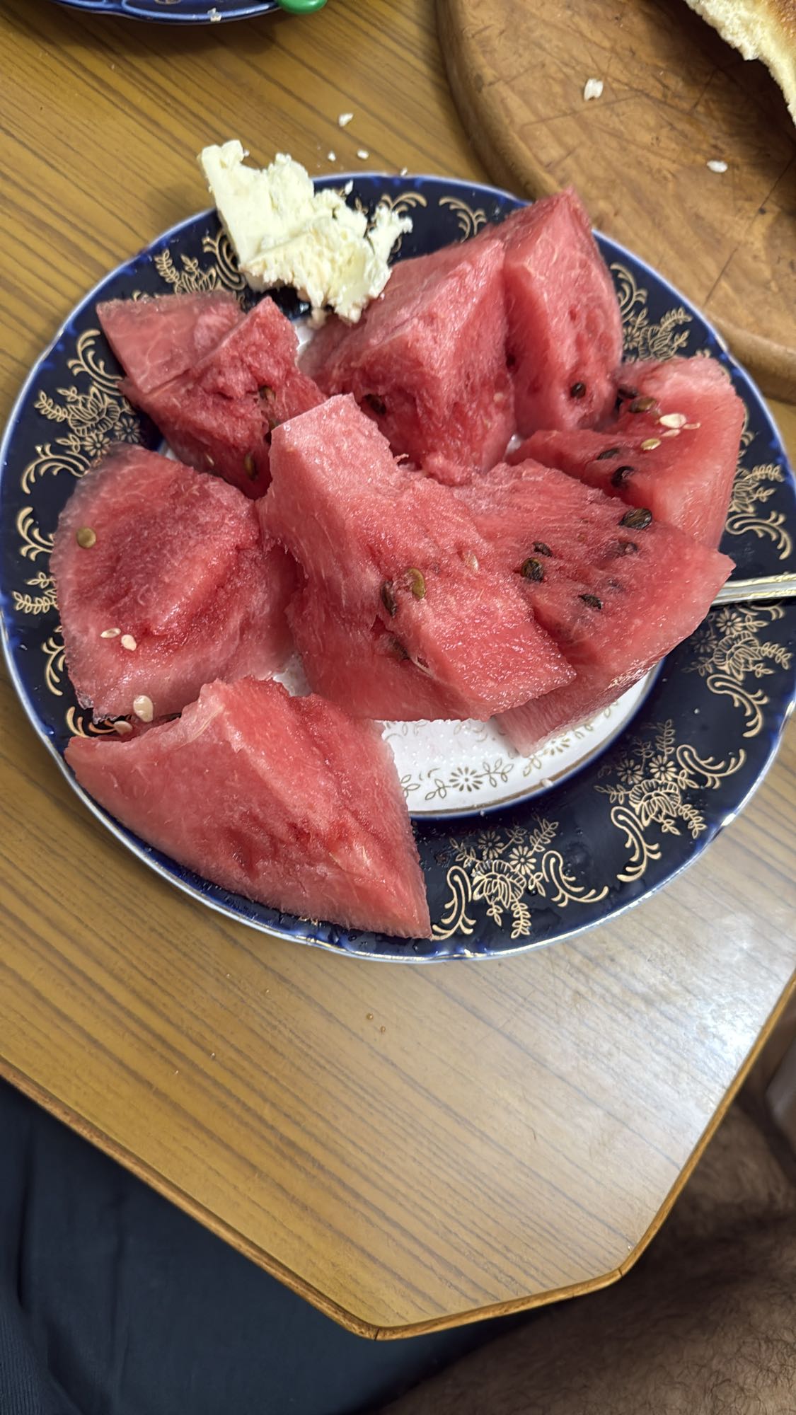 Watermelon with cheese