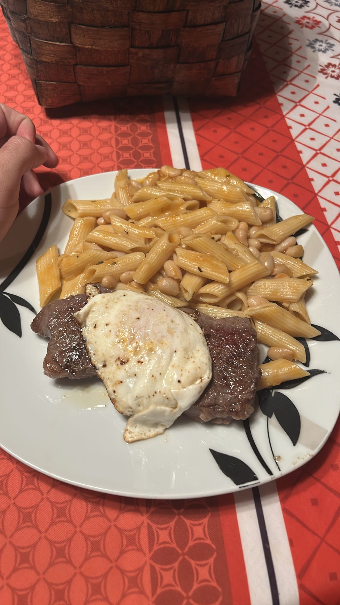 Steak, Egg & Pasta