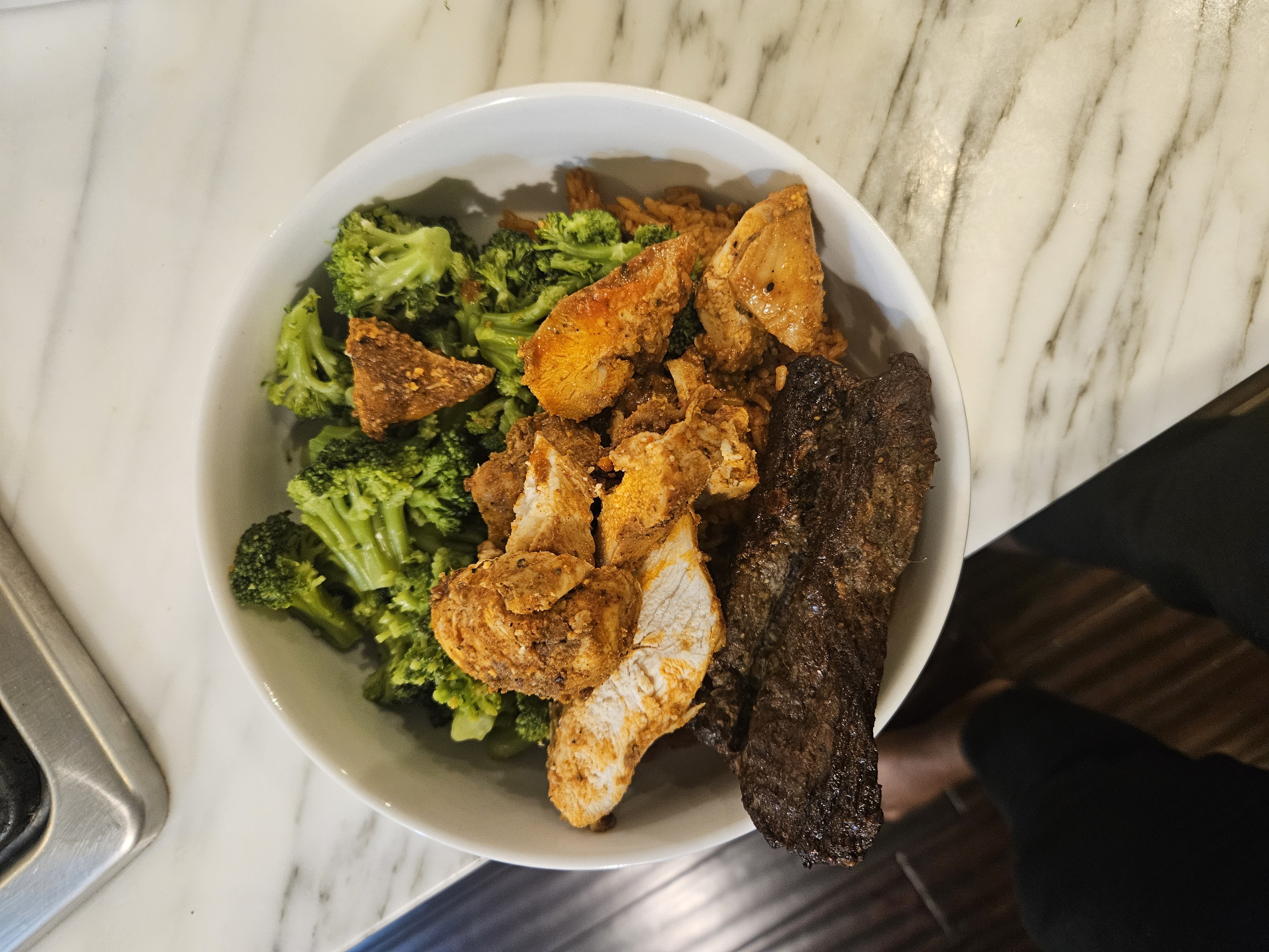 Chicken Beef Broccoli Bowl