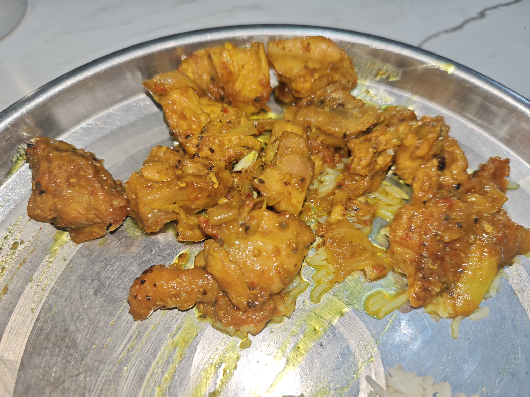 Chicken curry with rice