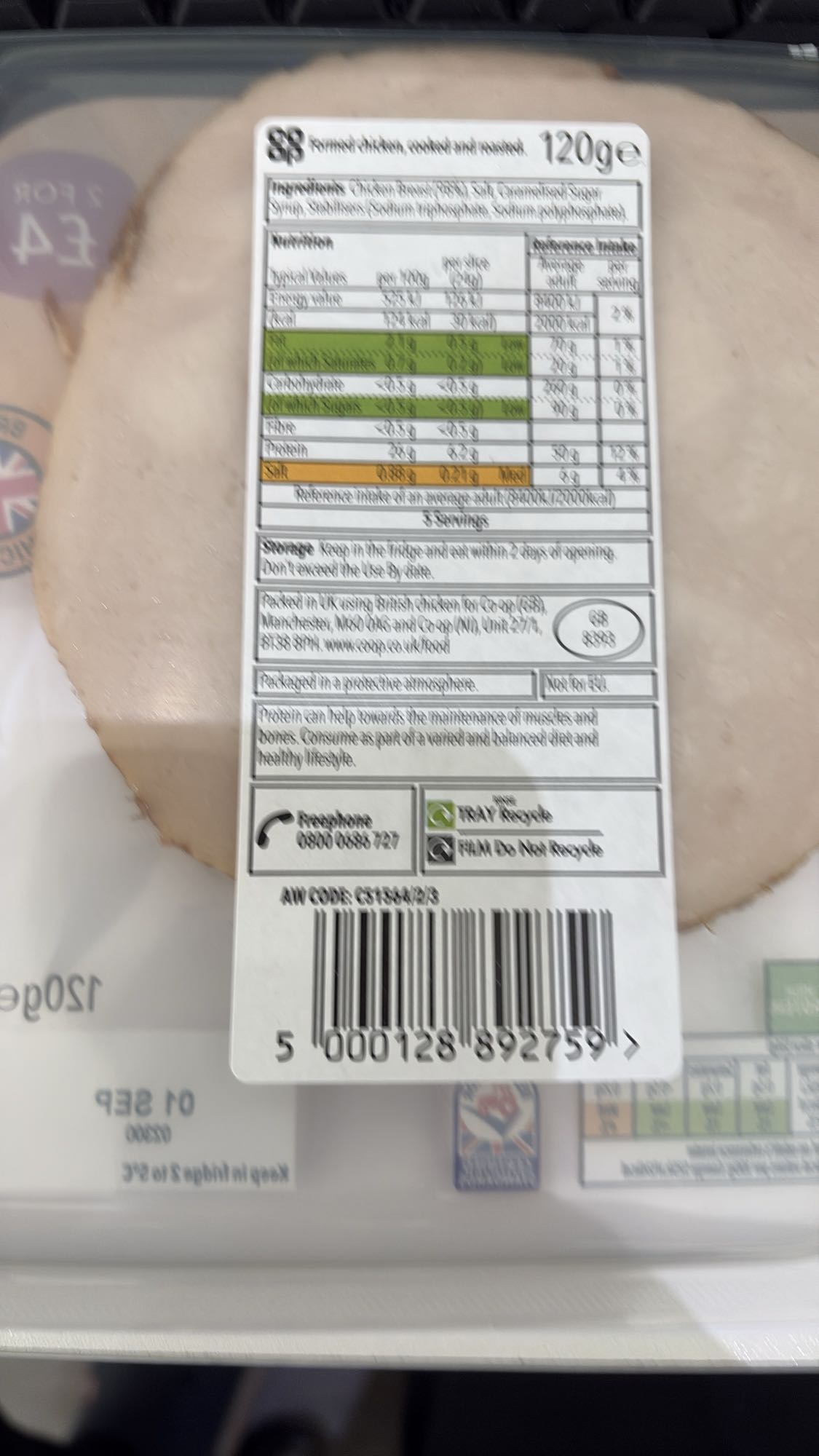 Roast Chicken Slices