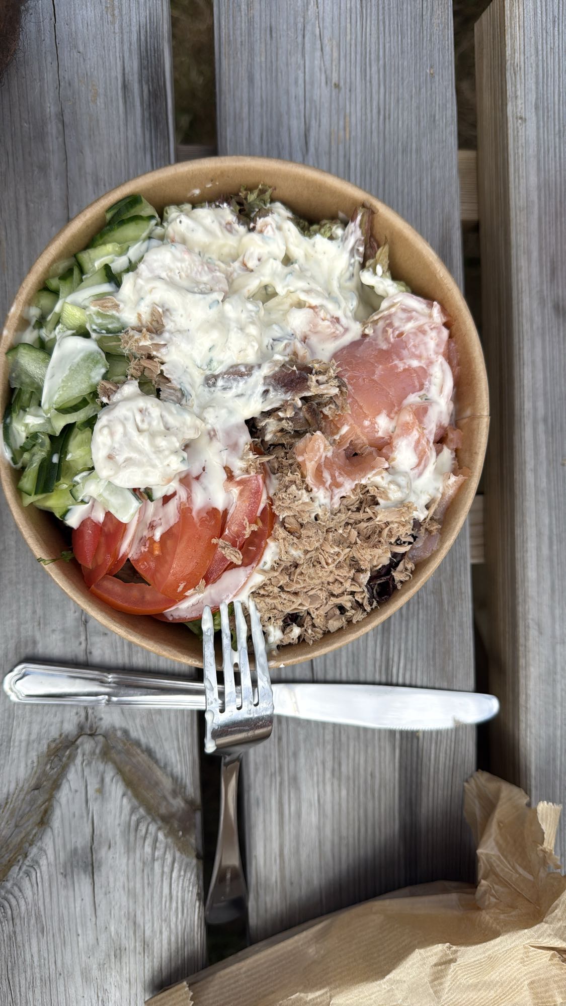 Tuna Salmon Salad Bowl