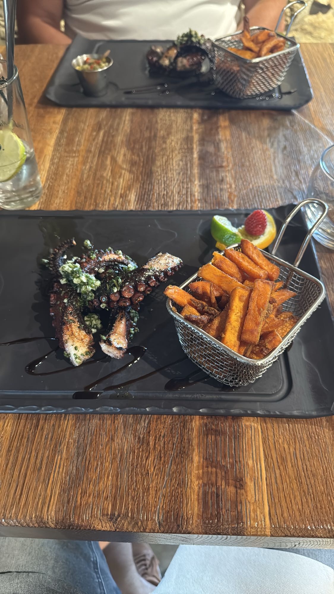 Poulpe et frites patate