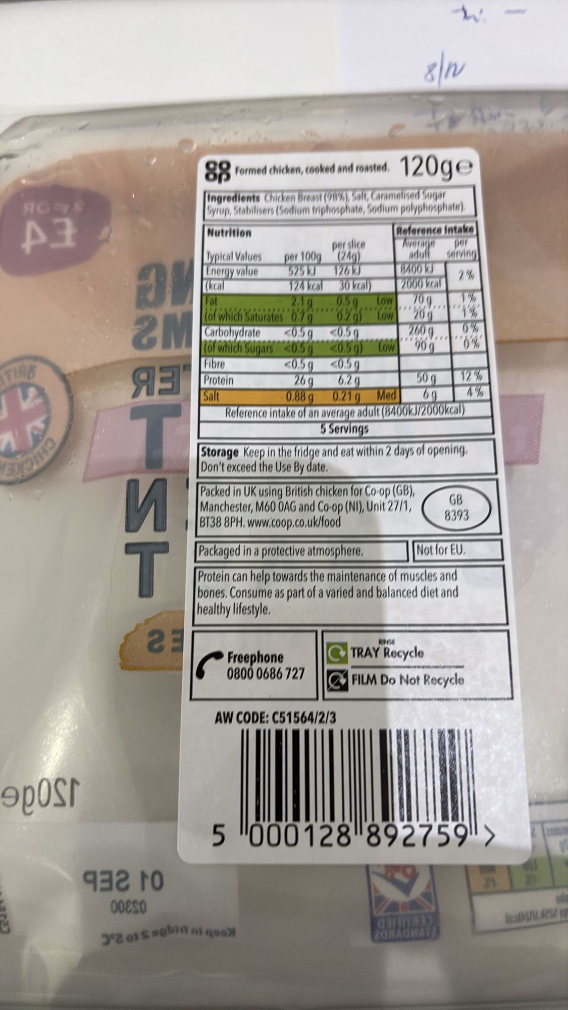 Roast Chicken Slices