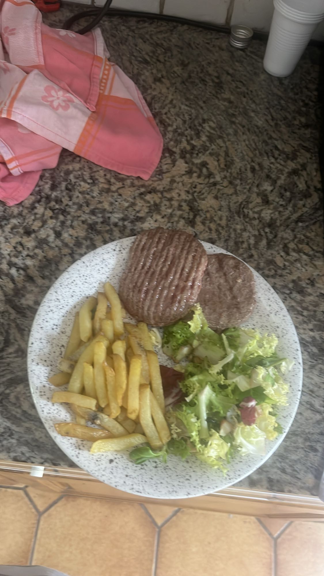 Steak frites et salade