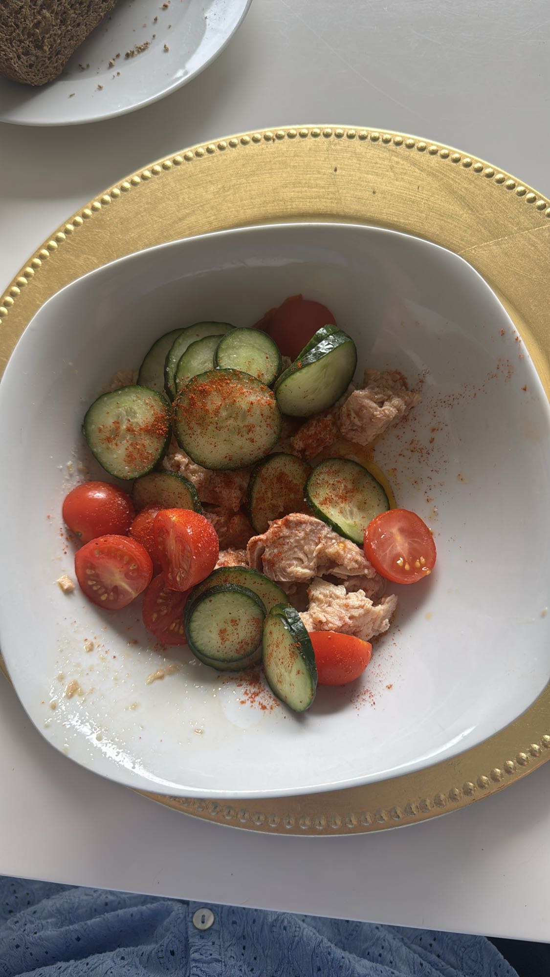 komkommer tonijn salade