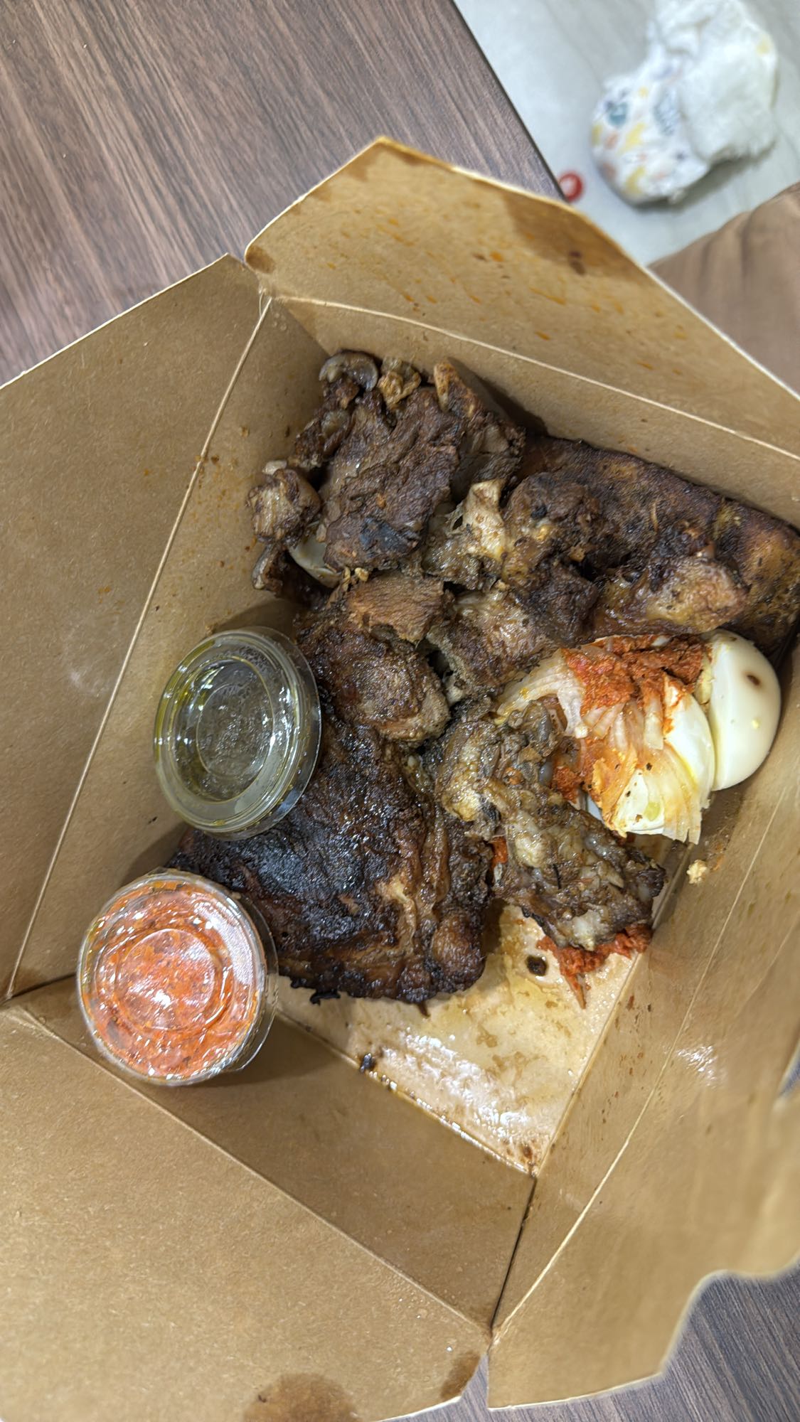 Roast Goat with Egg & Kimchi