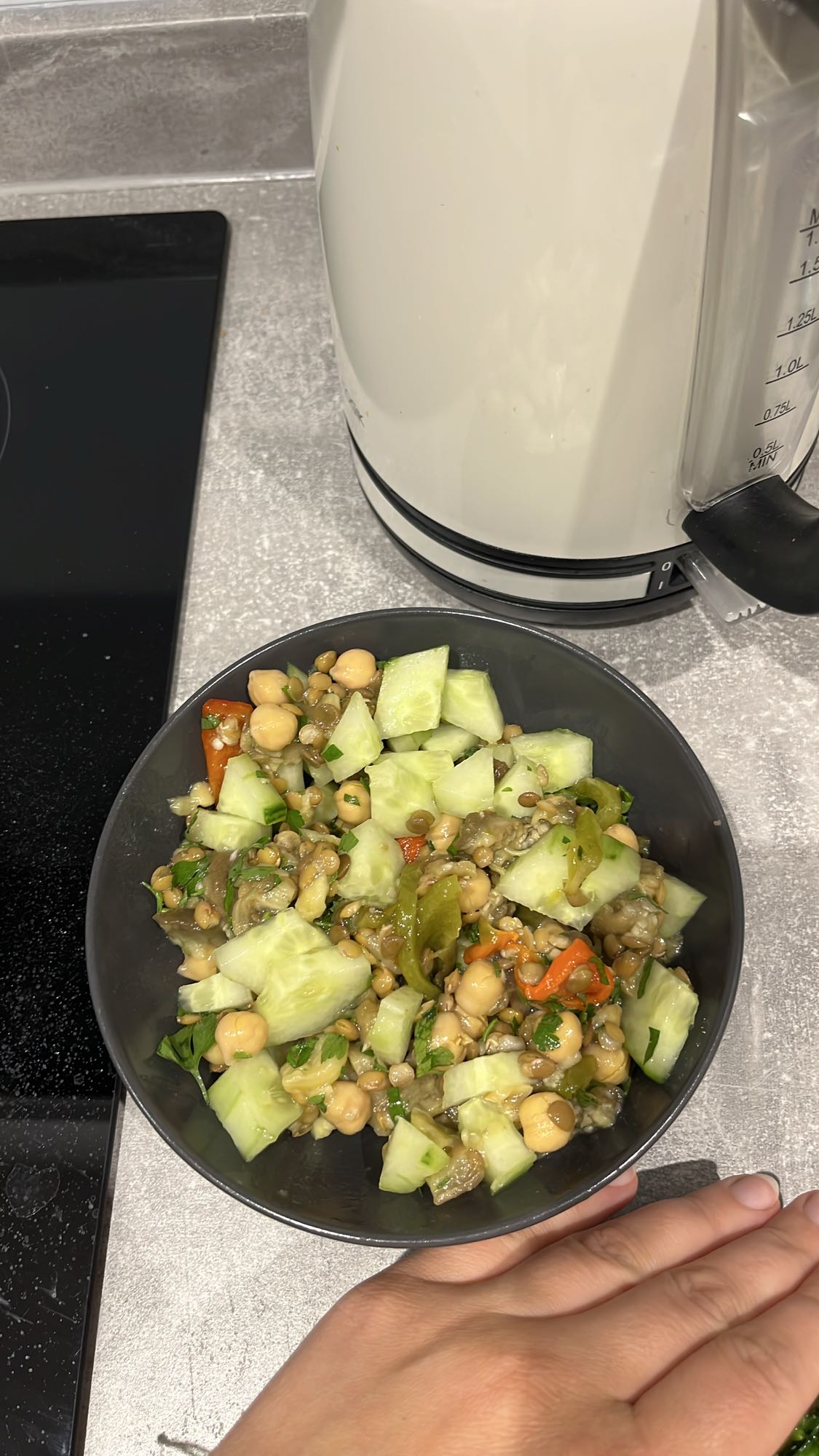 Chickpea Lentil Salad