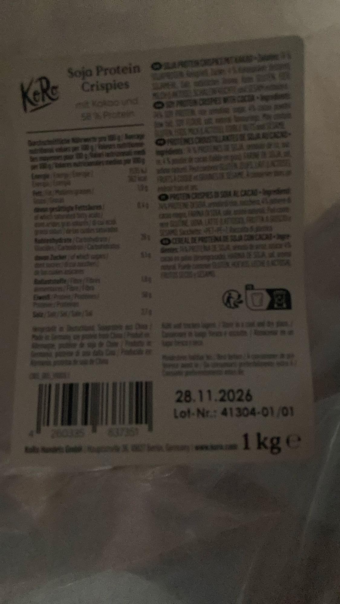 Crispies protéinés soja