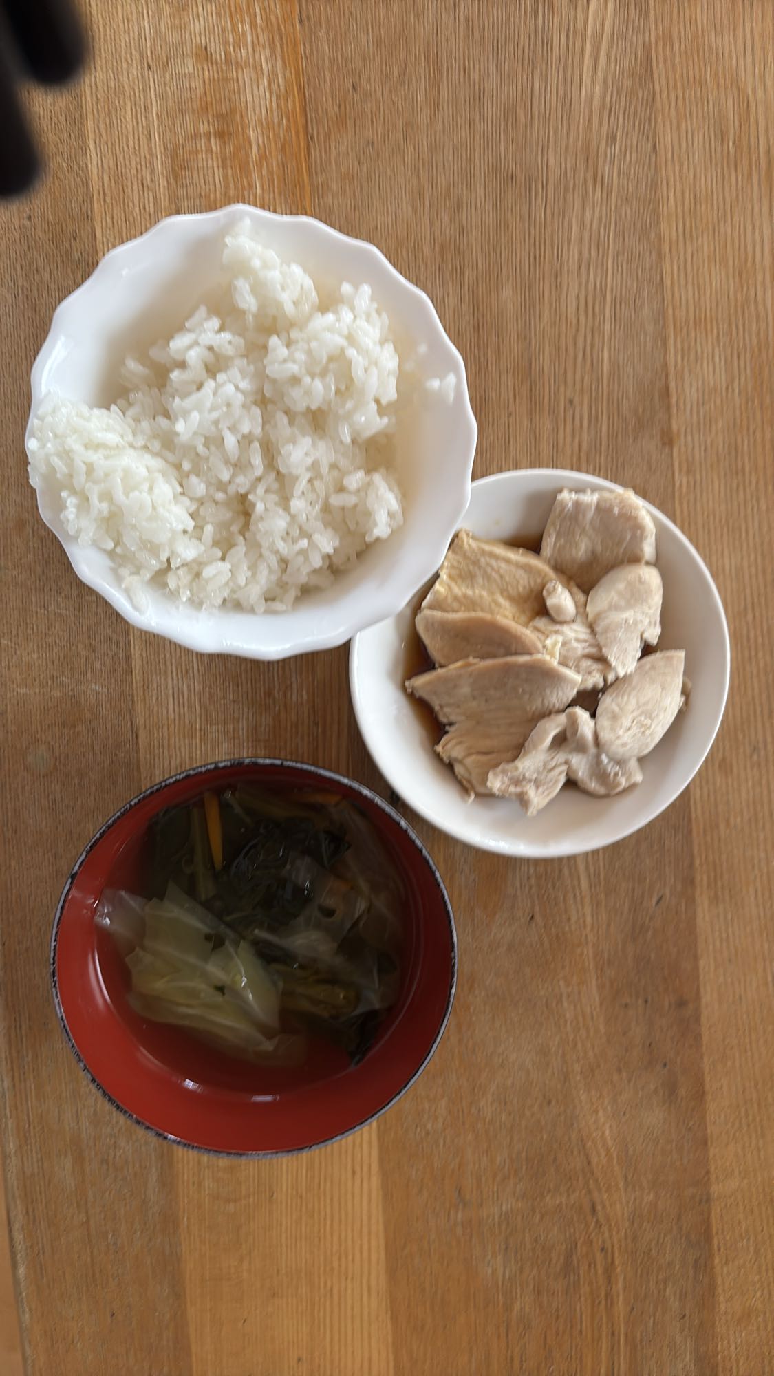 鶏肉とご飯の定食