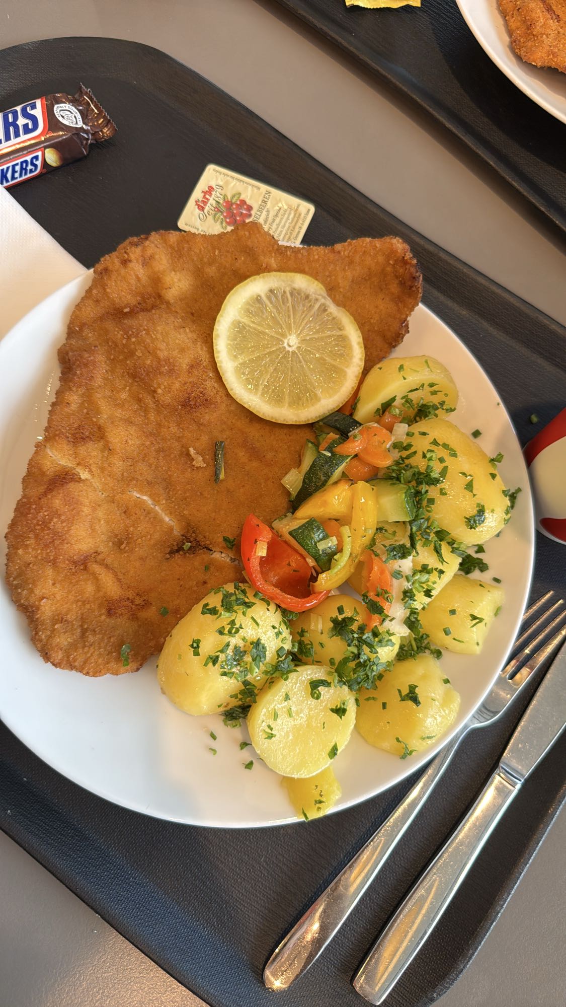 Schnitzel mit Kartoffeln