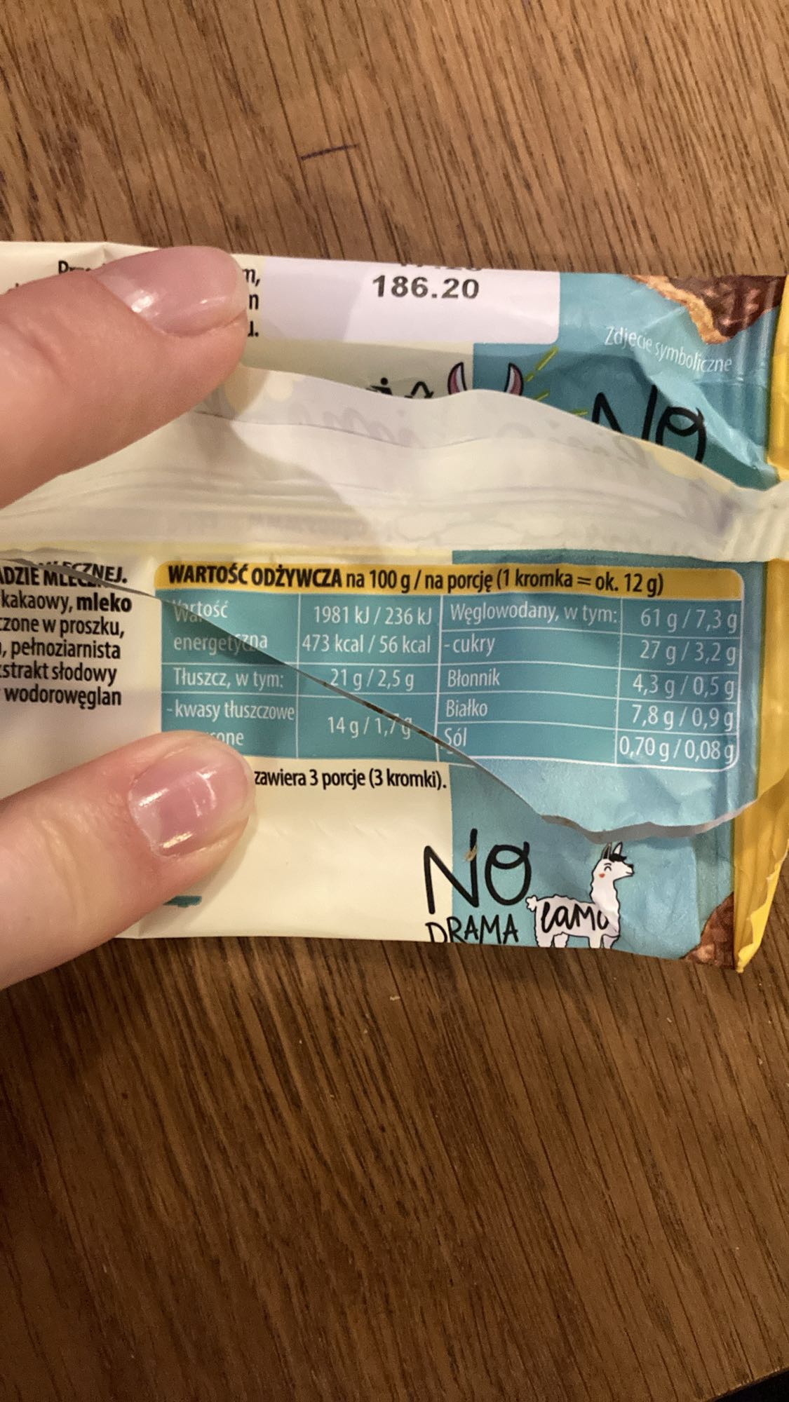 Chocolate wafer slice