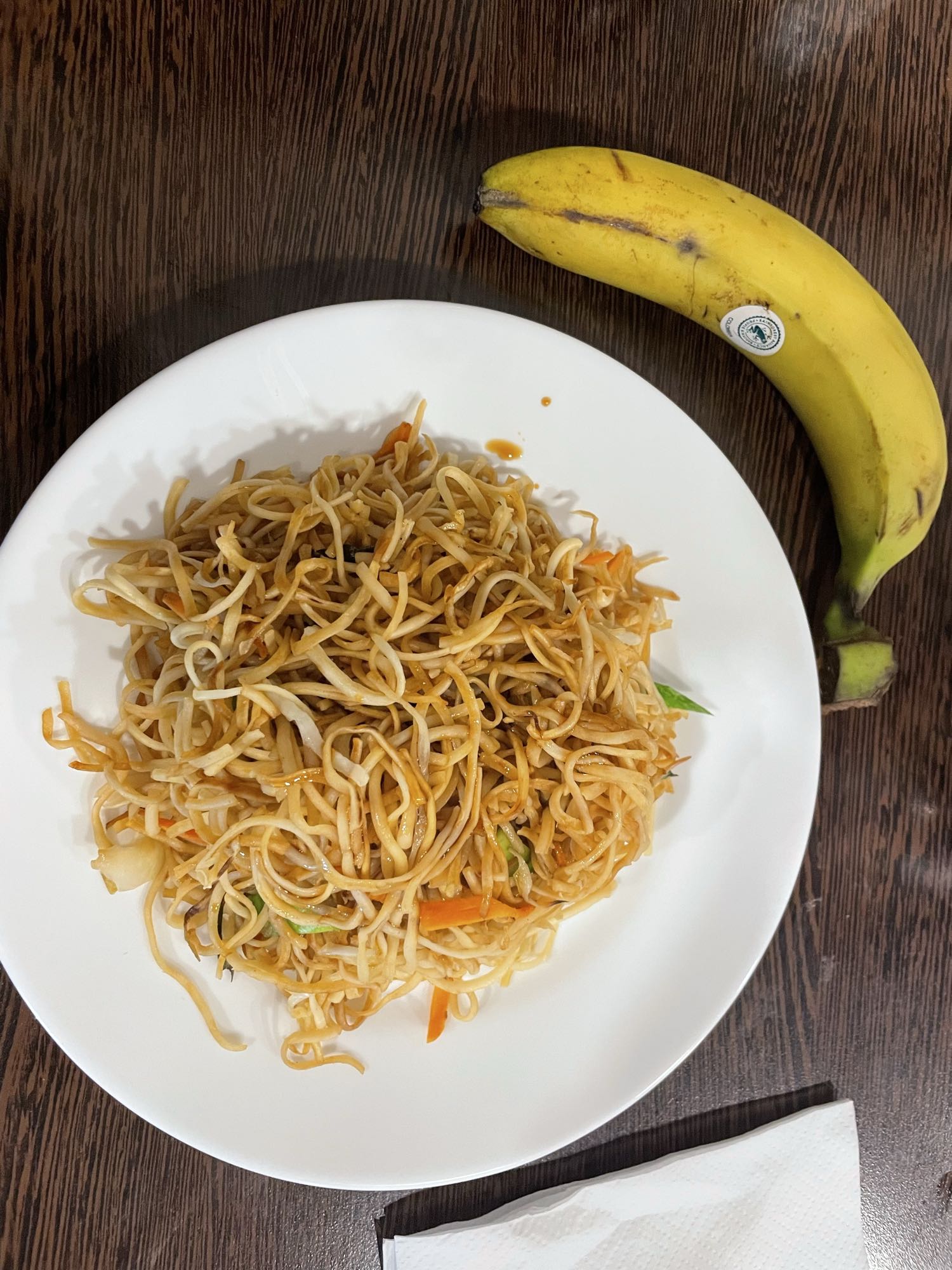 Noodles met banaan