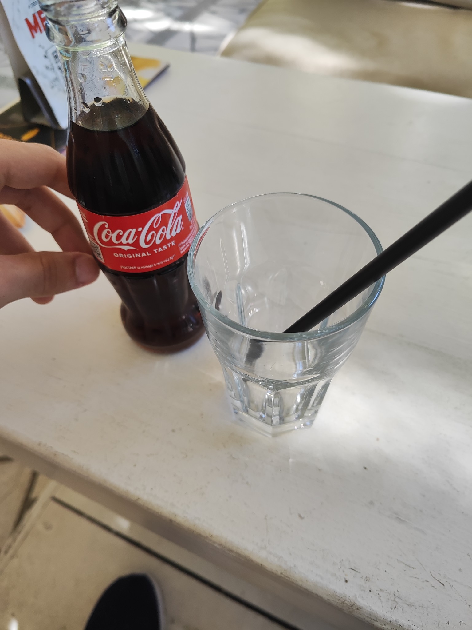 Coca-Cola with ice