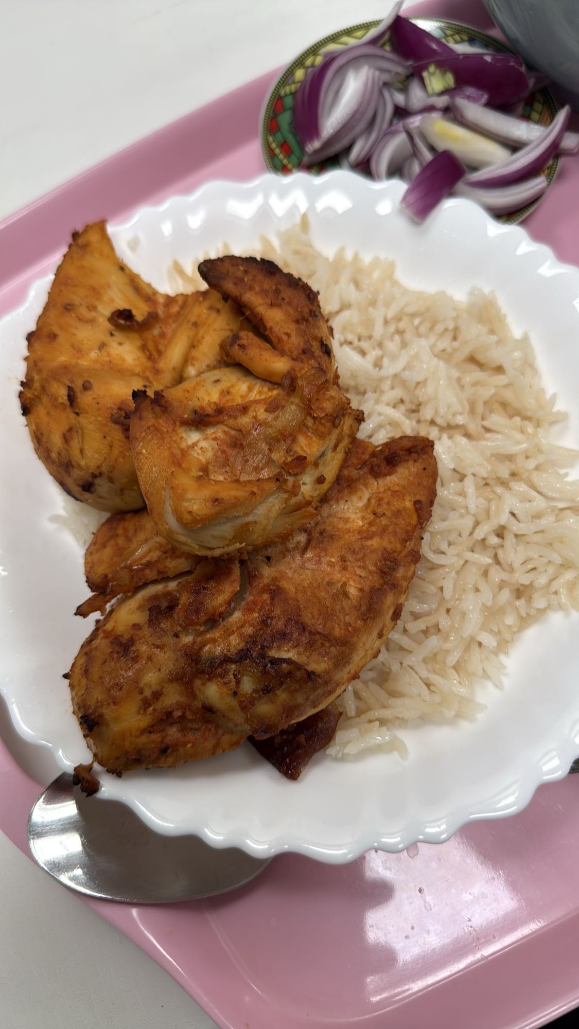Kylling med ris og løk