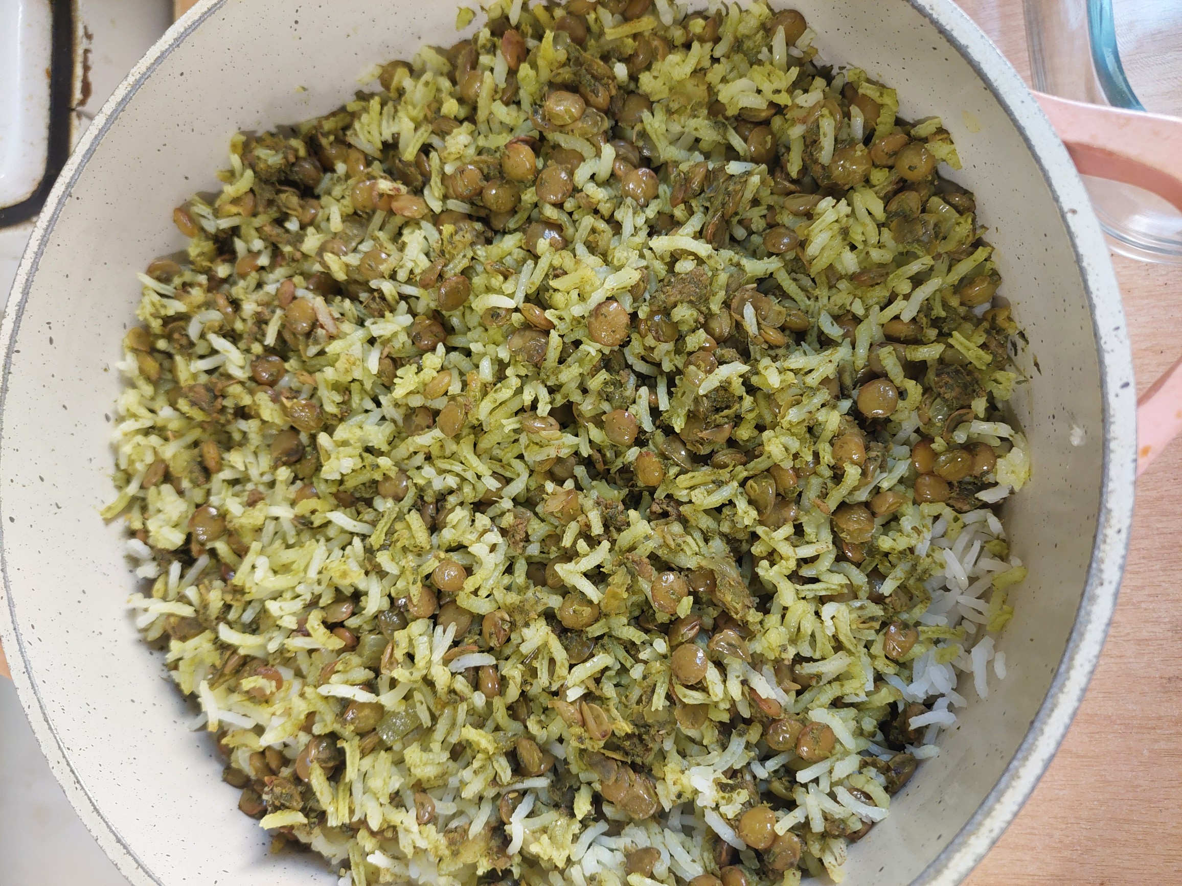 Herbed lentil rice
