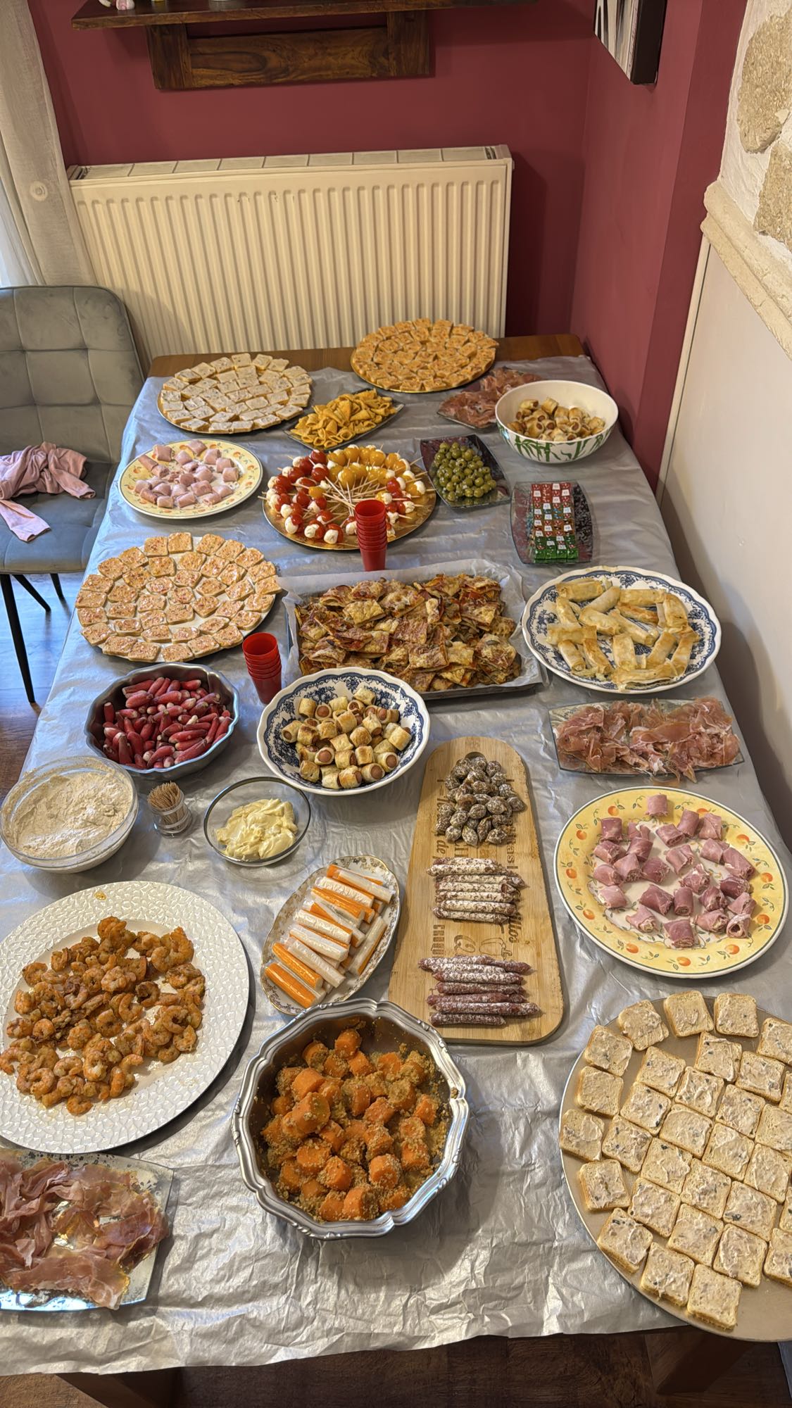 Buffet apéritif varié
