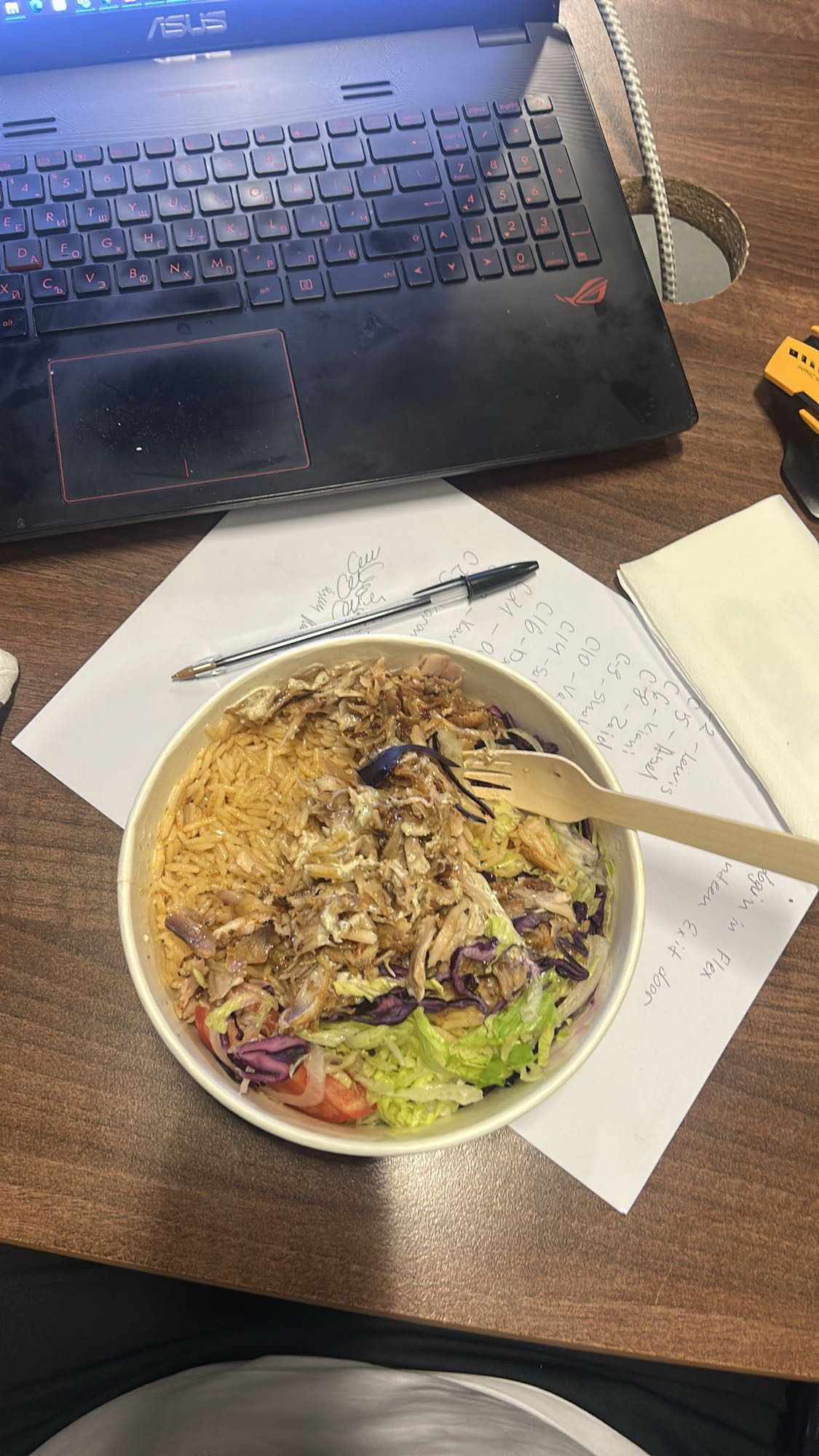 Chicken rice salad bowl