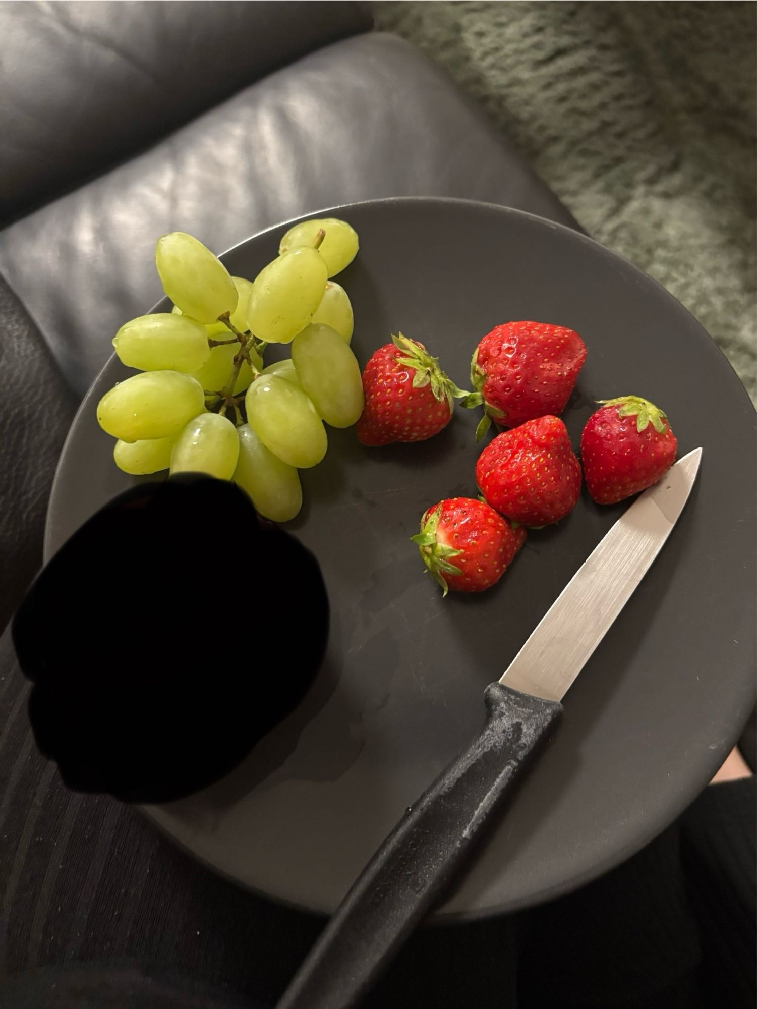 Grapes and Strawberries Plate