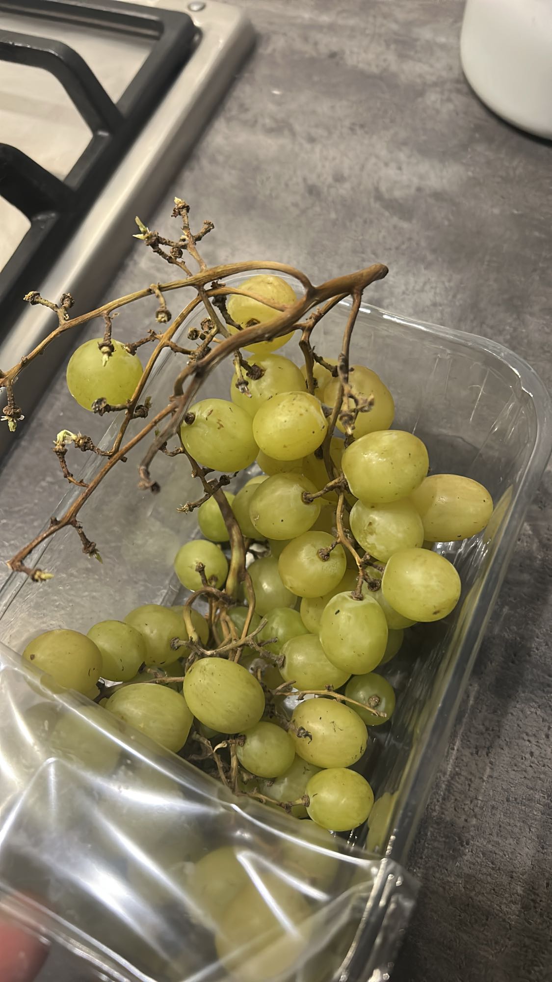 uvas verdes frescas