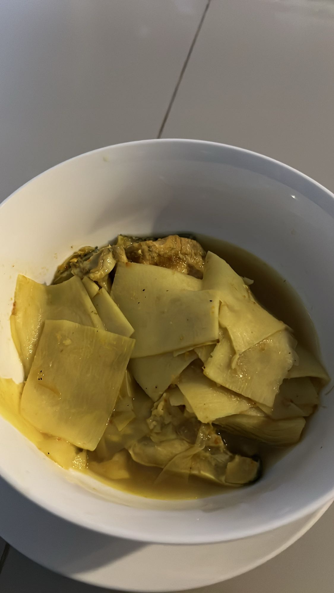 Bamboo curry with meat