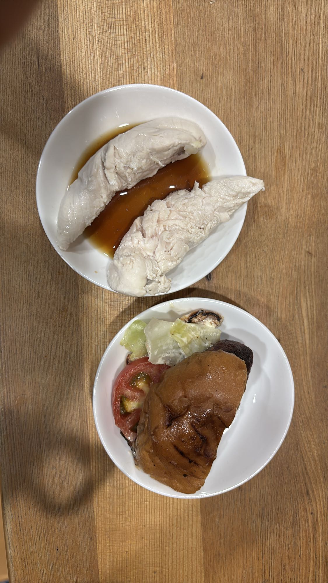 チキンとハンバーガーセット