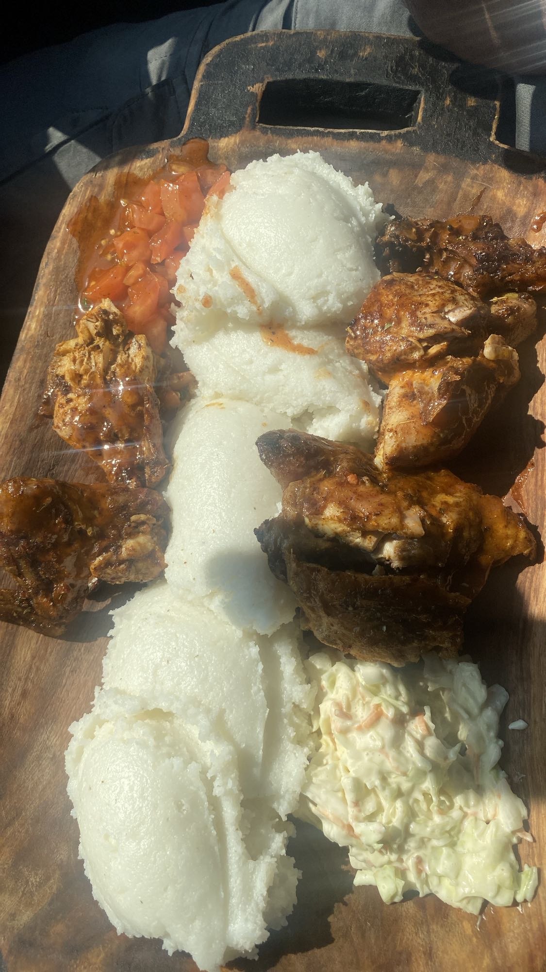 Grilled Chicken with Ugali