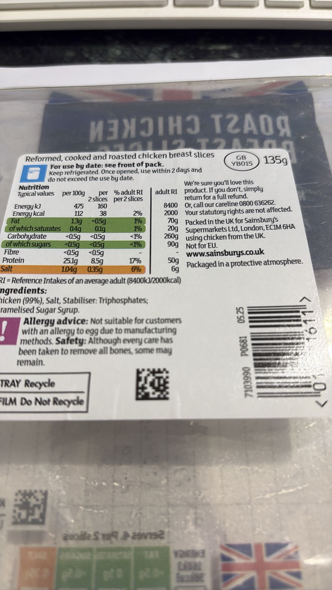 Roast Chicken Breast Slices