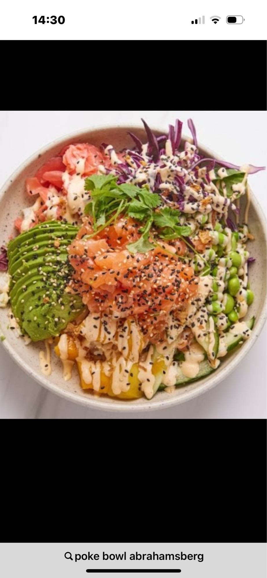Poke bowl lax & avokado