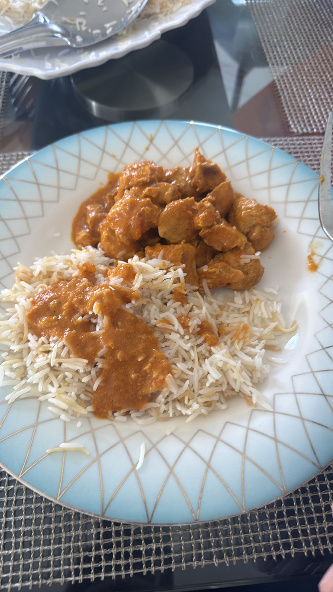 Chicken curry with rice