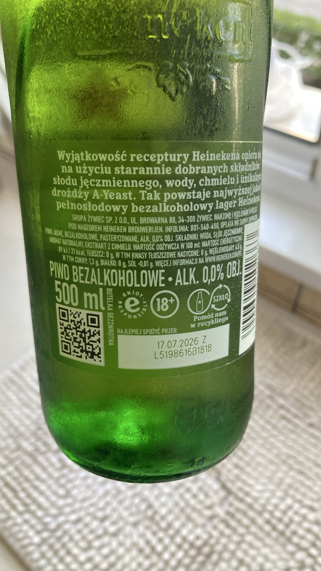 Non-alcoholic beer 500ml