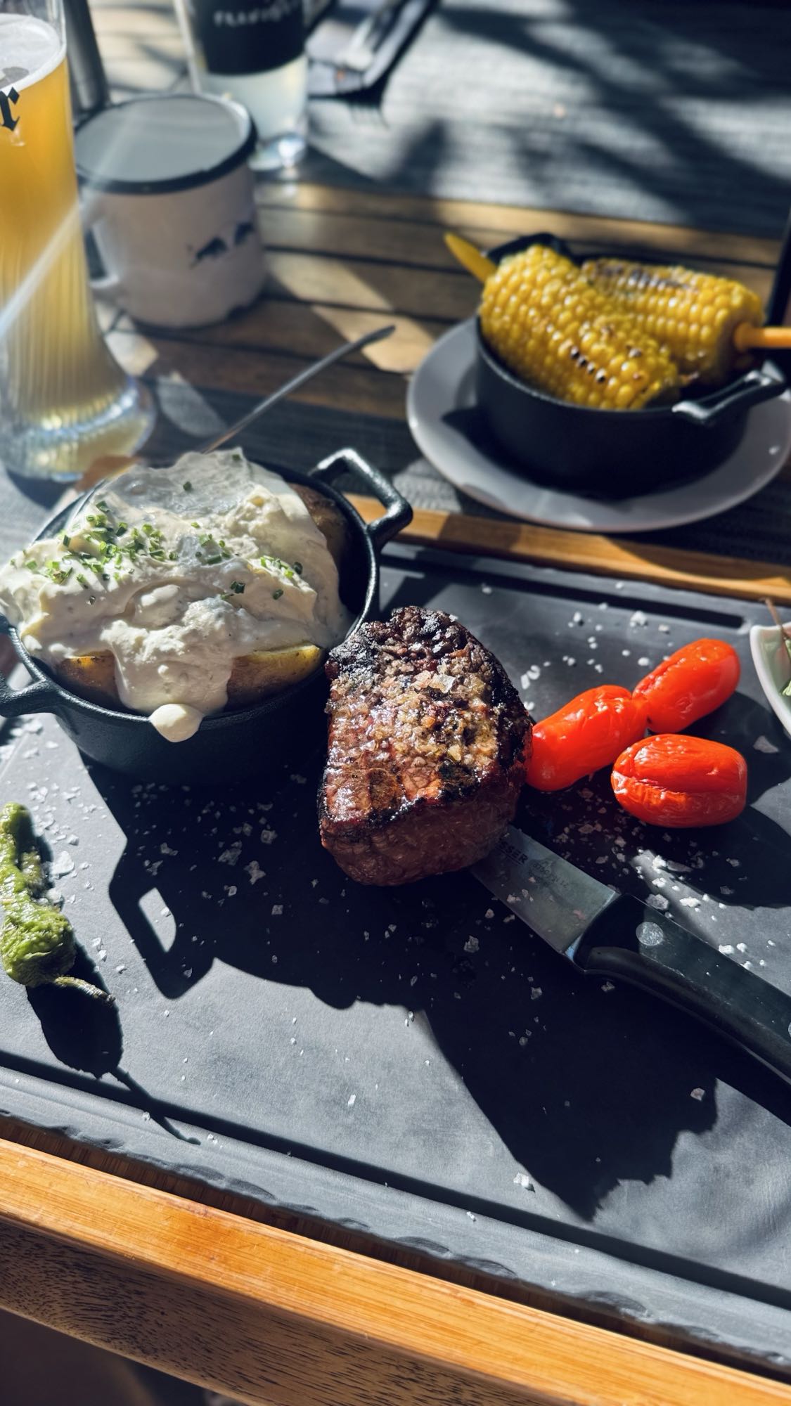 Steak mit Ofenkartoffel