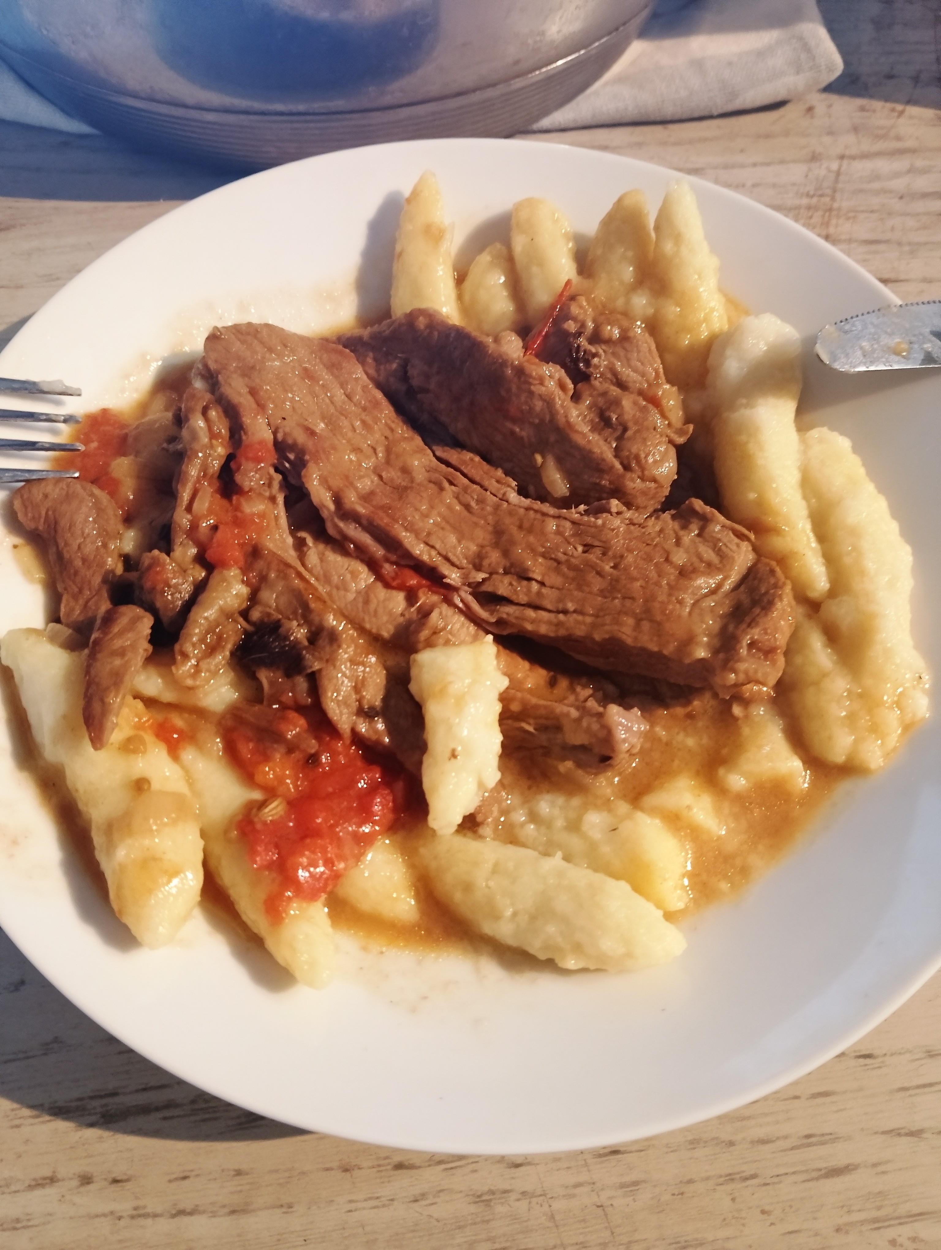 Beef stew with dumplings